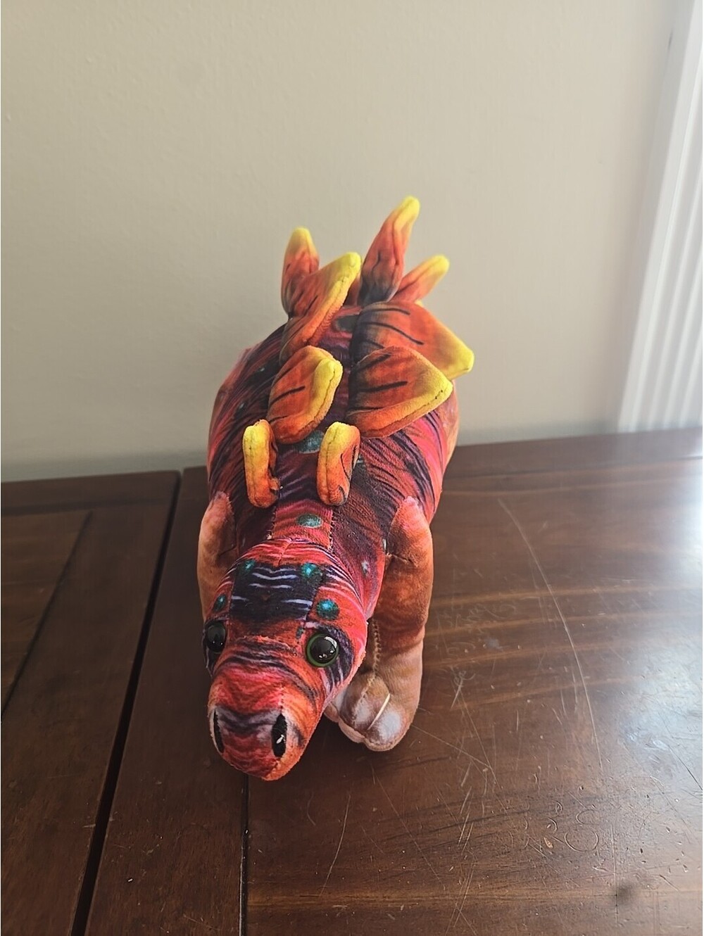 Realistic Dinosaur Stegosaurus plush stuffed toy Soft Lovey 14"